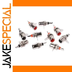 Nickel-Plated RCA Socket Adapter Set (10 Pieces)