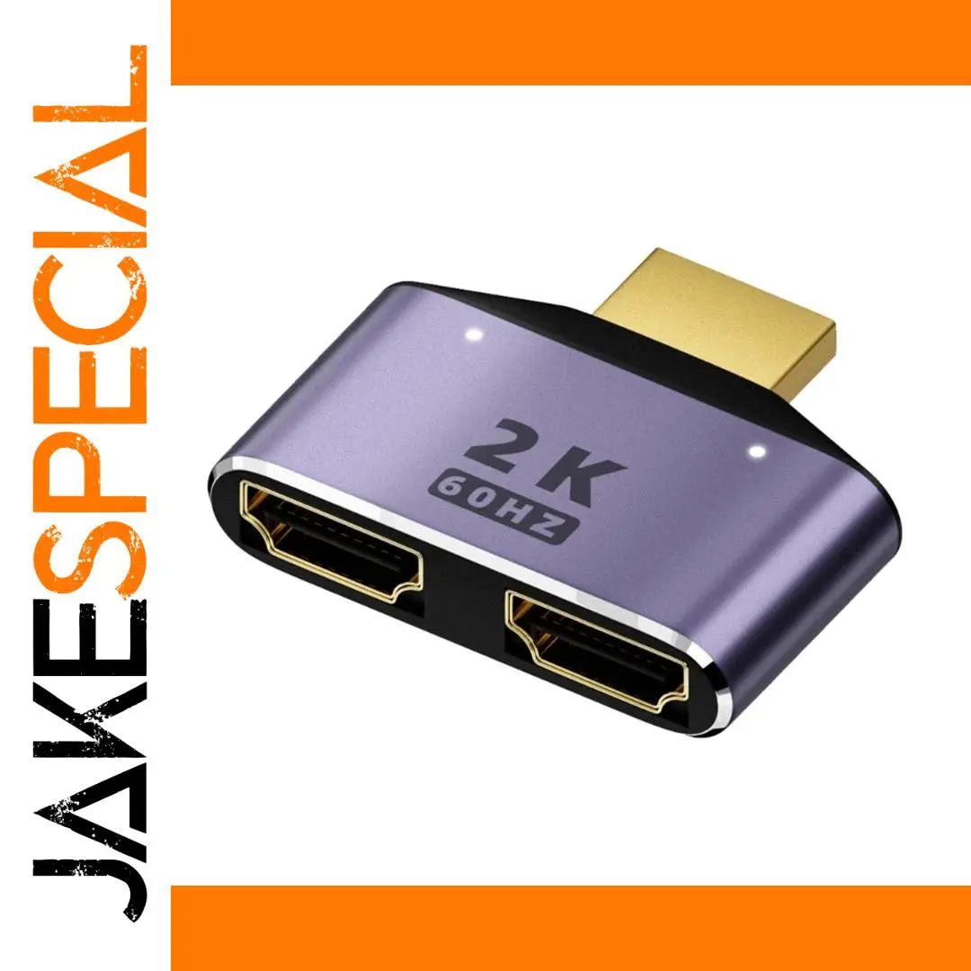 Purple HDMI Splitter Adapter for 1080P Display 1 Purple HDMI Splitter Adapter for 1080P Display