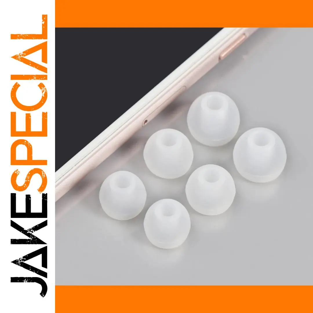 White Silicone Earbud Tips Set for In-Ear Headphones 1 White Silicone Earbud Tips Set for In-Ear Headphones