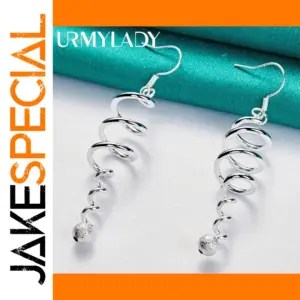 Elegant Spiral Ball Drop Earrings for Women