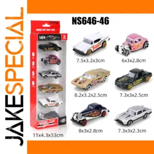 1/64 Scale Die-Cast Car Set with Vibrant Finishes