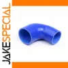 Blue 90-Degree Silicone Elbow Hose 76mm
