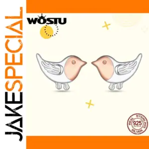 Mini Robin Bird Earrings in Sterling Silver