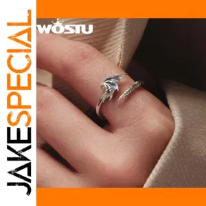 Gothic Wing & Claw Sterling Silver Ring for Women