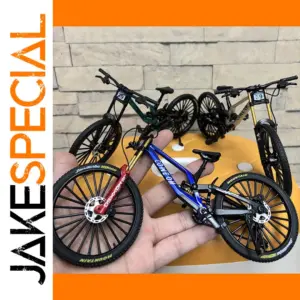 Blue Alloy Miniature Finger Bike - 1:8 Scale Collection