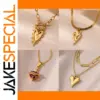 Gold Stainless Steel Heart Necklace