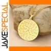 Stainless Steel Pendant Necklace with Hebrew Engraving