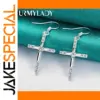 Elegant Silver Cross Earrings for Women