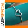 925 Sterling Silver Heart Cuff Bracelet for Women