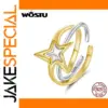 Two-Tone Star Stacking Ring for Women