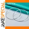 925 Sterling Silver Hoop Earrings 50-80mm