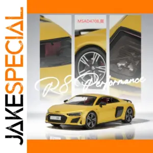Vibrant Yellow Diecast R8 V10 Coupe Model