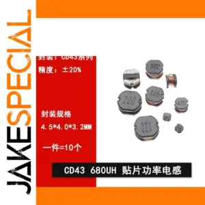 Set of 10 680μH Power Inductors for Circuits