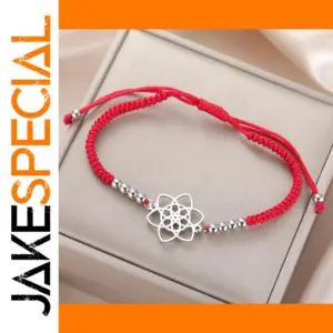 Red Seed of Life Stainless Steel Bracelet