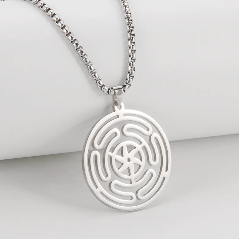 Stainless Steel Hecate’s Wheel Pendant 10 Stainless Steel Hecate’s Wheel Pendant - Image 10