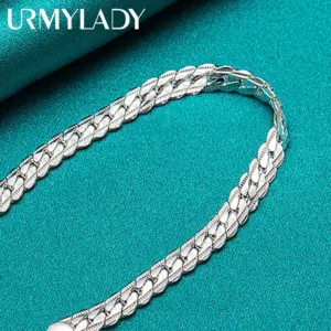 Sterling Silver Geometric Chain Bracelet 11 H56554ea24176484182cb38d149ae9447A