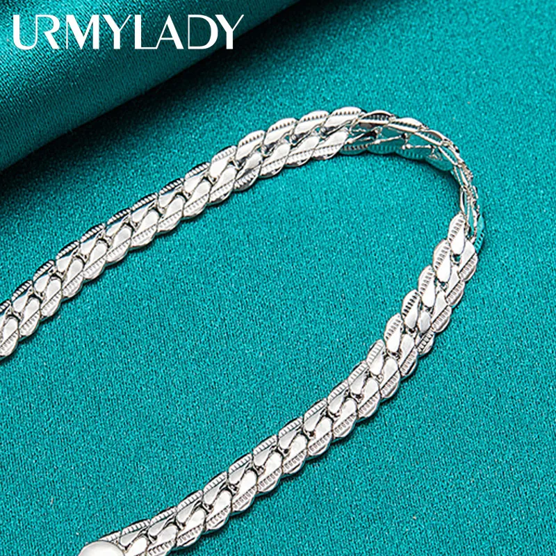 Sterling Silver Geometric Chain Bracelet 6 Sterling Silver Geometric Chain Bracelet - Image 6