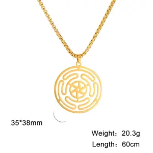 Stainless Steel Hecate’s Wheel Pendant 13 H63eff68f64724b71a9ccdb47f5fb987di