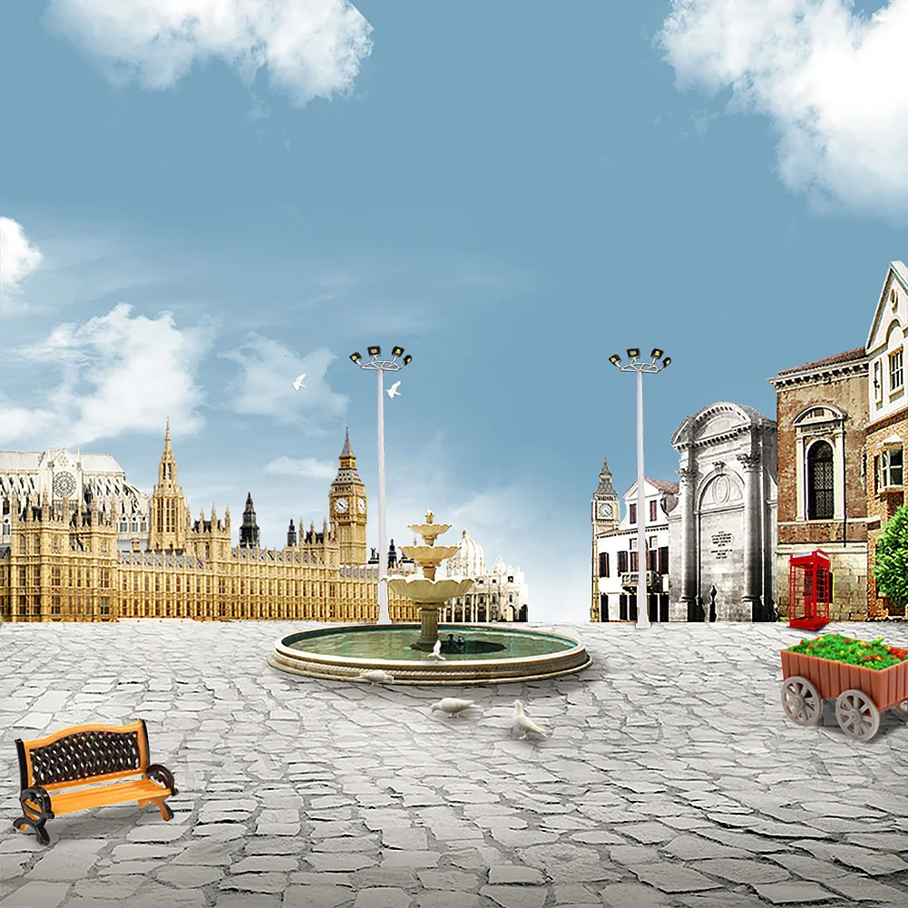 Modern N Scale Plaza Lamp Post Set with LEDs 6 Modern N Scale Plaza Lamp Post Set with LEDs - Image 6