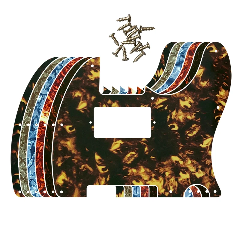Flame Pattern Telecaster Pickguard in Multiple Colors 1 Flame Pattern Telecaster Pickguard in Multiple Colors