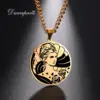Mythological Female Pendant Necklace in Stainless Steel