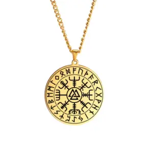 Viking Vegvisir Pendant Necklace Stainless Steel 19 Hbc6fb6069fd94944aca58186326dec1aE
