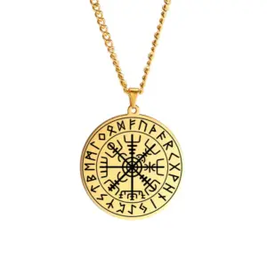 Viking Vegvisir Pendant Necklace Stainless Steel 16 Hcc40b1edabdf45ec87eb541b799f03a5j
