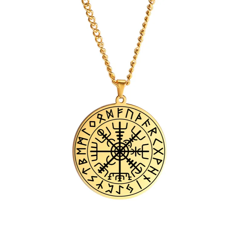 Viking Vegvisir Pendant Necklace Stainless Steel 7 Viking Vegvisir Pendant Necklace Stainless Steel - Image 7