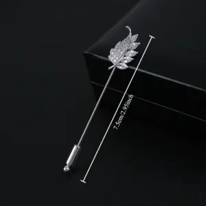 Elegant Feather Brooch in Light Grey Alloy 8 S015c9b5b73d04c8ab1f5b827986e671dV