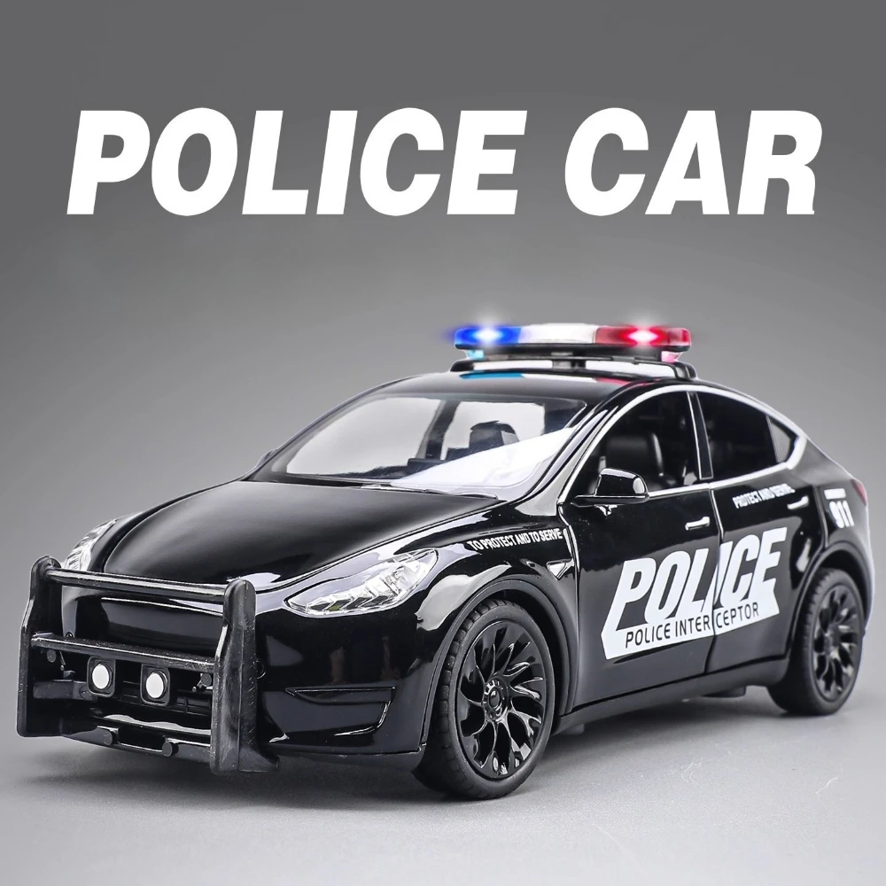 1:24 Scale Police Car Model with Lights 1 1:24 Scale Police Car Model with Lights