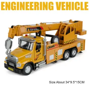 Yellow Alloy Cement Mixer Truck with Lights 16 S01fa920c58b14670a0dcabd128960d3aQ