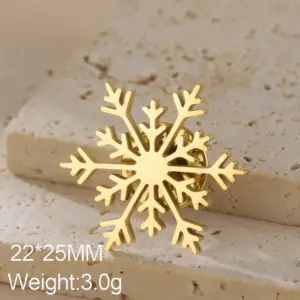 Dawapara Stainless Steel Snowflake Brooch Collection 17 S02cca795729d4973b01cb85b19145ab2W