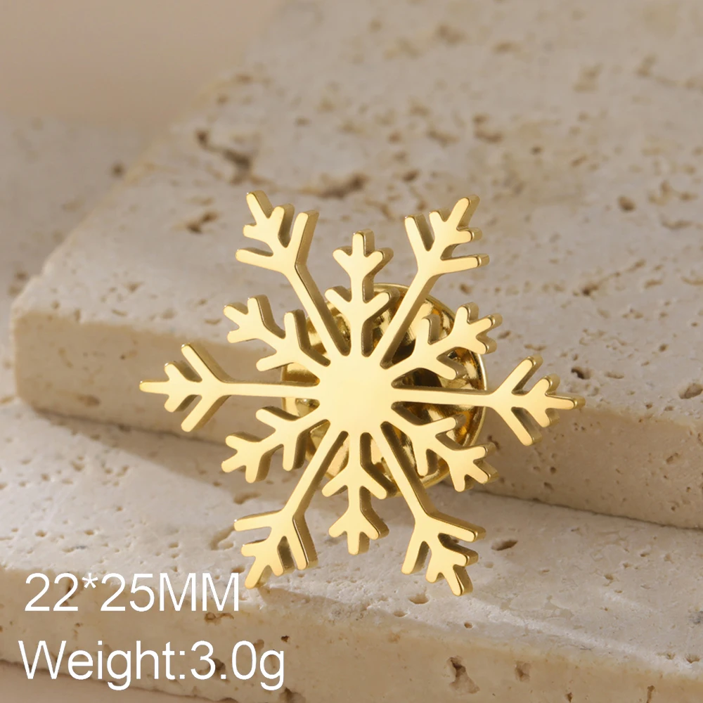 Dawapara Stainless Steel Snowflake Brooch Collection 8 Dawapara Stainless Steel Snowflake Brooch Collection - Image 8