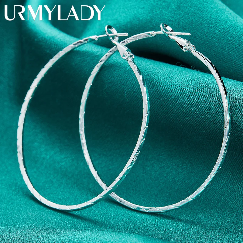 925 Sterling Silver Twisted Rope Hoop Earrings 3 925 Sterling Silver Twisted Rope Hoop Earrings - Image 3