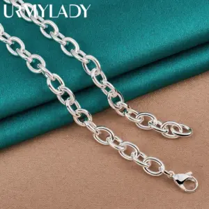 Elegant 925 Silver Lock Pendant Necklace 9 S043f457019ed4d44948bc6efc8a64065S