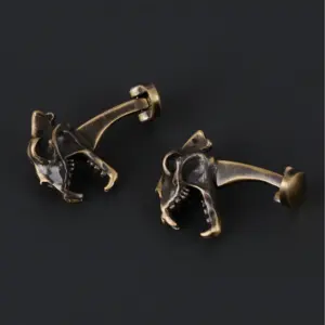 Vintage Dinosaur Skull Cufflinks in Light Grey 9 S053267f77eaa42c58632742b1ec7d6334
