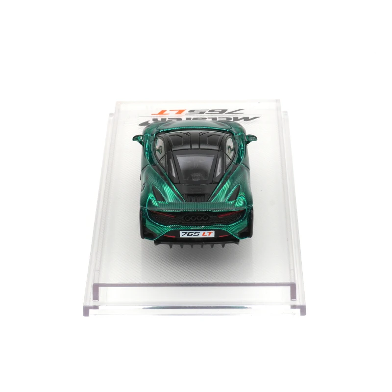 McLaren 765LT Diecast Model in Chrome Green 4 McLaren 765LT Diecast Model in Chrome Green - Image 4