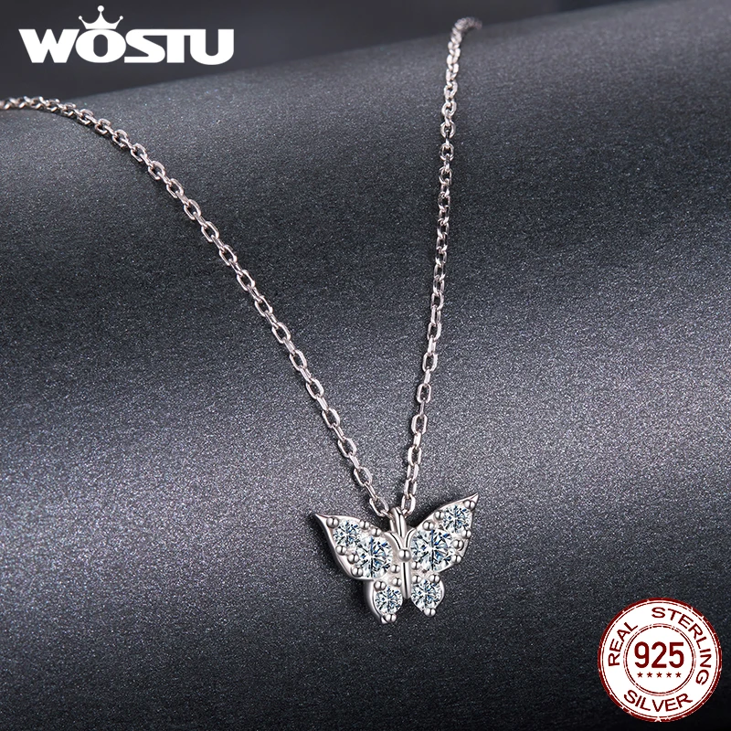 Elegant Butterfly Moissanite Necklace for Women 2 Elegant Butterfly Moissanite Necklace for Women - Image 2