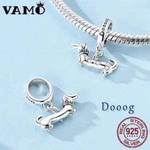 VAMO Silver Dachshund Charm Bead 8 S085527e0424144a48797f9c799b4a773F