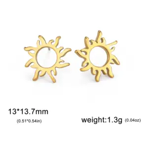 Vintage Stainless Steel Sun Earrings for Women 15 S09a52c0ec3854911a5efe8813d6295304