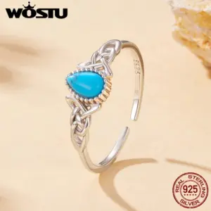 Celtic Knot Turquoise Silver Ring for Women 9 S09d83c600f0e4247b469a62a7d50fed6o