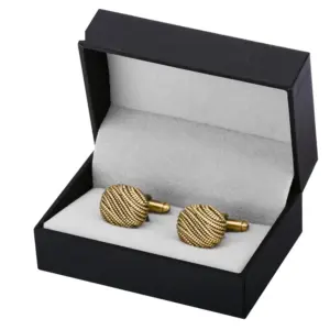 Vintage Brass Woven Ball Cufflinks in Grey Gold 9 S0a7ac2a7760e43fca36d217588b44e94o