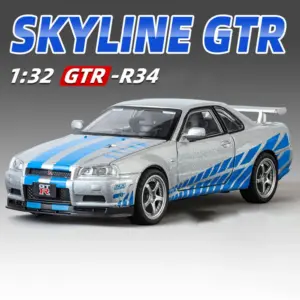 Nissan Skyline GTR R34 Diecast Model (1:32 Scale) 19 S0b63c34680264bdf912f416a6152bec7B