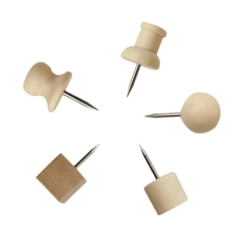 Decorative Wooden Push Pins Set of 30 4 Decorative Wooden Push Pins Set of 30 - Image 4