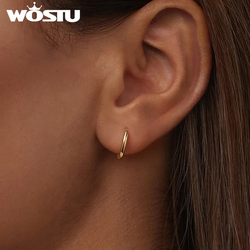 Two-Tone Silver Hoop Earrings 1.3cm Diameter 4 Two-Tone Silver Hoop Earrings 1.3cm Diameter - Image 4