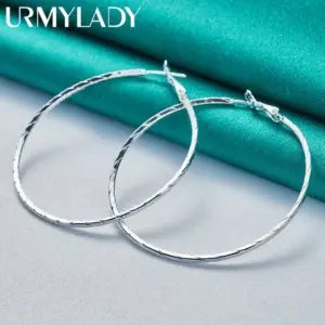 925 Sterling Silver Twisted Rope Hoop Earrings 7 S0ede44ac9d9a4fd7b190a443a275ff39R