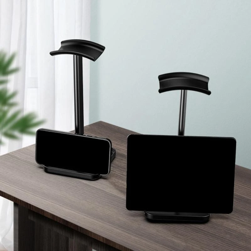 Black Aluminum Headphone Stand for Office and Studio 3 Black Aluminum Headphone Stand for Office and Studio - Image 3
