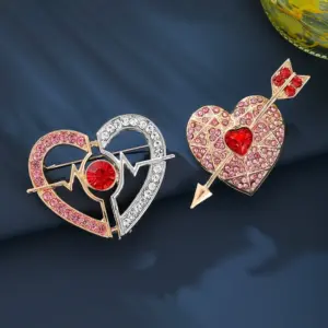 Heartbeat Love Brooch with Rhinestones 12 S10be641efde64867aff7836fe0c66465B
