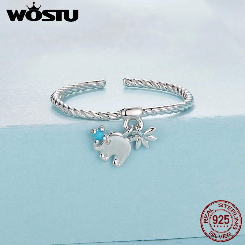 Silver Turquoise Rope Ring Adjustable 3 Silver Turquoise Rope Ring Adjustable - Image 3