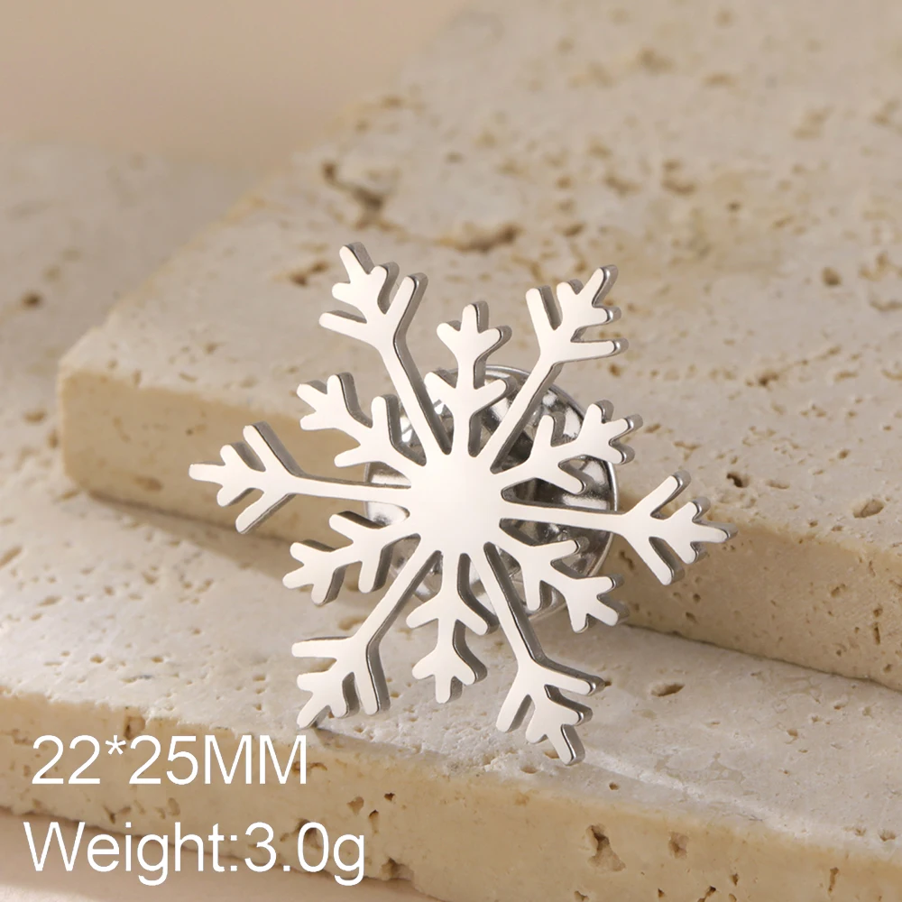 Dawapara Stainless Steel Snowflake Brooch Collection 9 Dawapara Stainless Steel Snowflake Brooch Collection - Image 9
